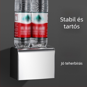 15 cm-es négyzetes zsepitartó rozsdamentes acélból, 304, falra szerelhető, vízálló fürdőszobához, többfunkciós