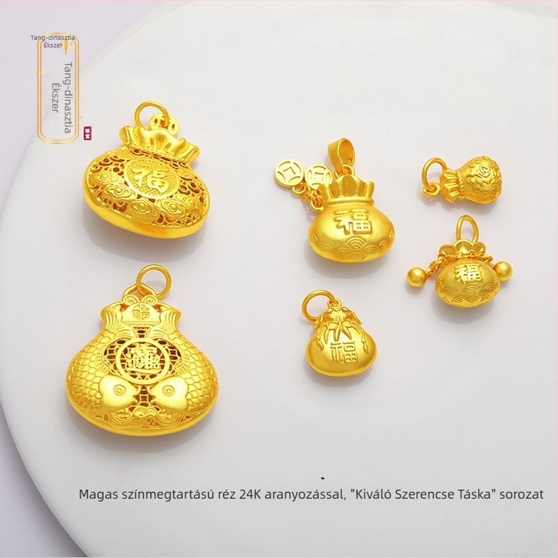 Hosszú élettartamú aranyozott réz DIY ékszerek – kis koi medálos gyöngyös karkötő