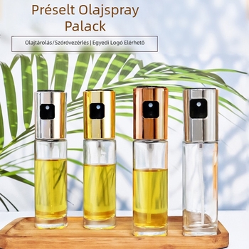 Üveg olajspray palack zárható fedéllel, konyhára és grillsütőhöz, nyomásos permetező, csepegésmentes