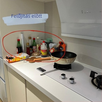 Konyhai tárolópolc – többfunkciós fűszerrendező, só- és ízesítő üvegek tárolására a pulton