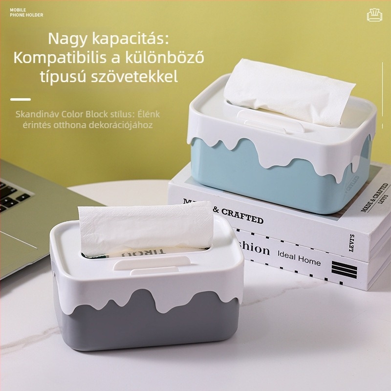 Asztali zsebkendő doboz – modern, letisztult tároló a nappaliba