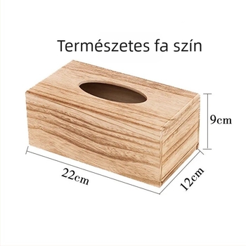Fából készült papírzsebkendő tartó otthonra és irodába – modern asztali dizájn