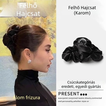 Felhő alakú pliszírozott csipesz a hajhoz – nagy méretű, elegáns női hajdísz, 2025 új stílus