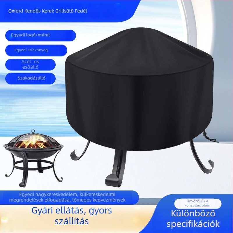 Kültéri kör alakú grillfedél – vízálló, UV-álló, porálló, vast Oxford szövet