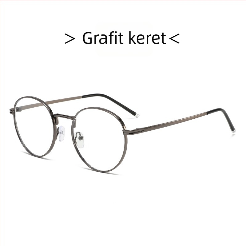 Ováls retro fémkeretes olvasószemüveg anti-kék fény védelemmel, felnőtteknek, uniszex, síklencsés