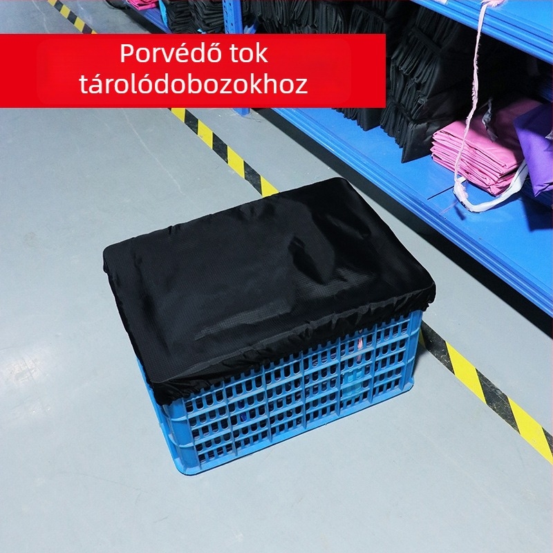 Környezetbarát porvédő fedél raktári kosarakhoz és szállítási dobozokhoz