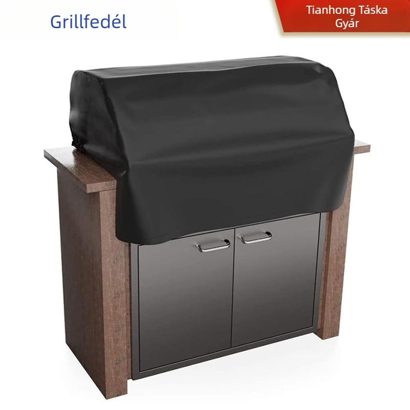 Kültéri BBQ grill fedél, vízálló és UV‑álló, Oxford anyagból, porvédett