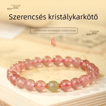 Természetes citrin karkötő Hetian jáde gyöngyökkel és ametiszt díszítésekkel, uniszex ékszer
