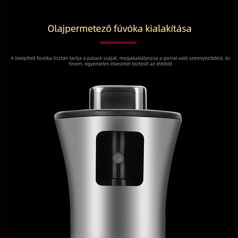304 rozsdamentes acél olajspray üveg, nyomózáras, szivárgásmentes, konyhába és barbecue-hoz