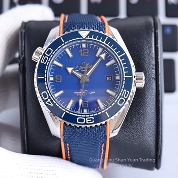 Férfi automata mechanikus karóra, rozsdamentes acél tokozású tok és csuklópánt, 41 mm tárcsa, narancs kiemelés, európai stílus
