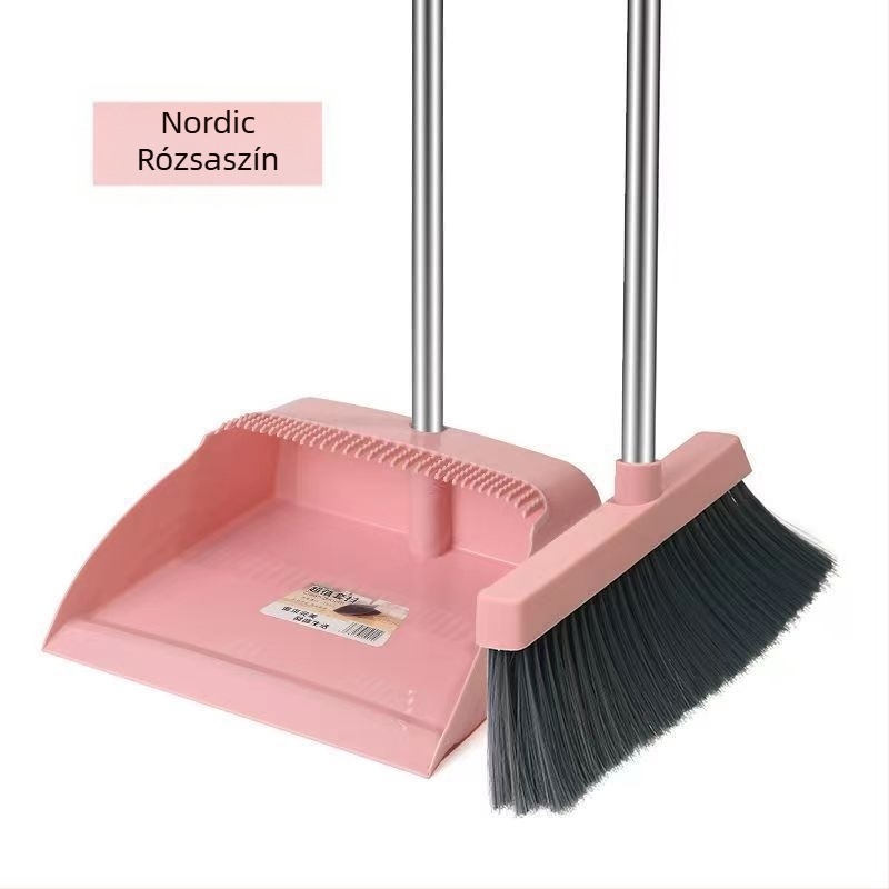 Nagy méretű háztartási seprű és portörlő készlet puha sörtékkel, vastagabb fejű seprű, szőrtelenítő készlet