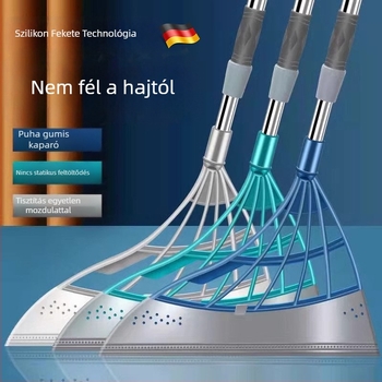 Otthoni szilikonból készült varázsseprű belső használatra, teleszkópos nyéllel — nem ragad a hajra
