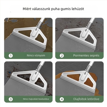 Mágikus seprű fürdőszobába – szilikon fej, padlótakarító és felmosó