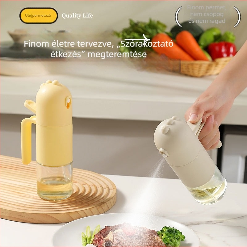 Háztartási olajspray üveg, bel- és kültéri használatra, üveg permetező finom permettel, grillszósz fűszerező atomizáló, szójaszósz és ecet üveg