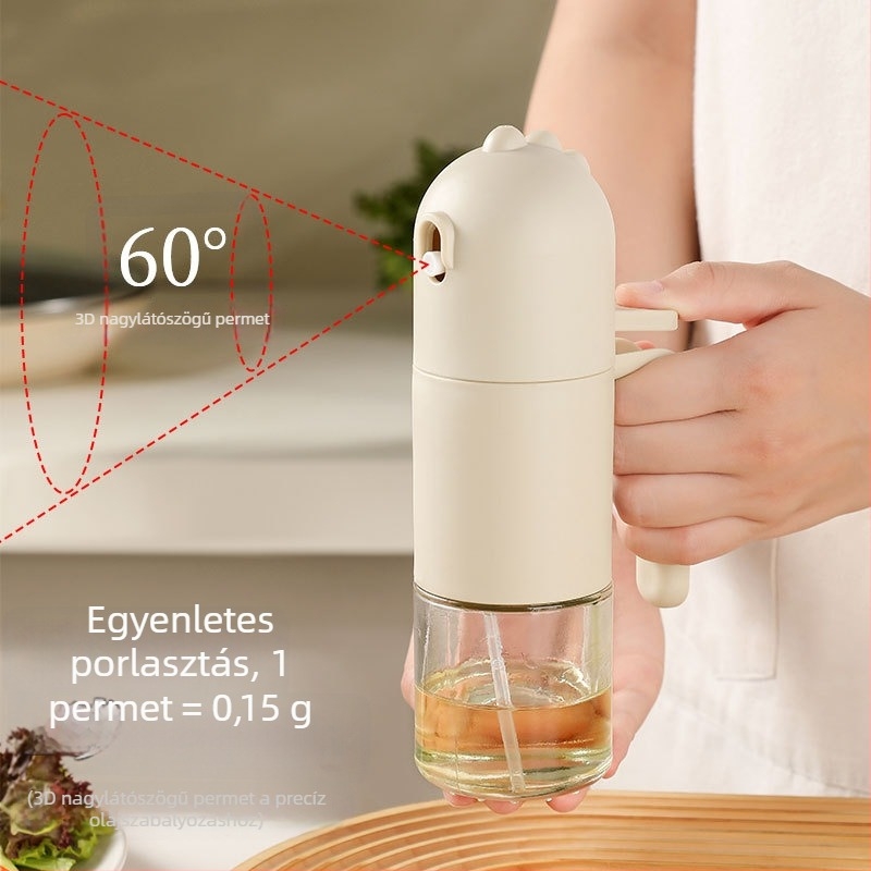 Háztartási olajspray üveg, bel- és kültéri használatra, üveg permetező finom permettel, grillszósz fűszerező atomizáló, szójaszósz és ecet üveg