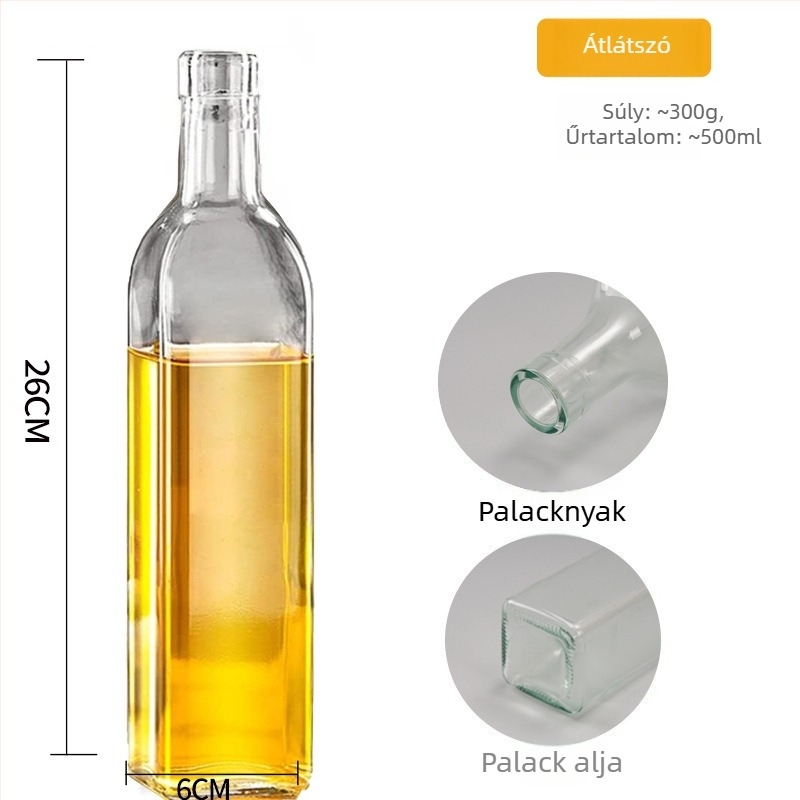 Xuanbo üveg olívaolaj-palack automata nyitás-zárás funkcióval, élelmiszer-minőségű