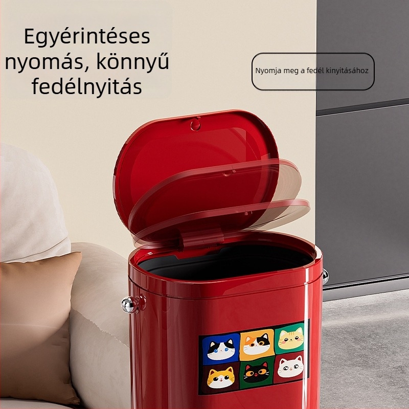 Otthoni használatra szánt hajlításmentes szemetes, elegáns, magas lábú konyhai toló típusú, nagy kapacitású, görgős
