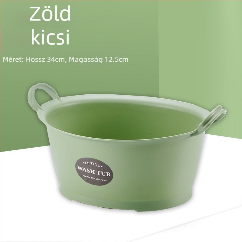 Extra nagy kétfülű háztartási mosóedény ruhák mosására, lábfürdőre és kézmosásra