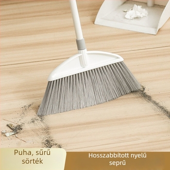 Qifei háztartási seprű — hosszú nyél, puha sörték, antistatikus, tartós, nem ragad a hajra.