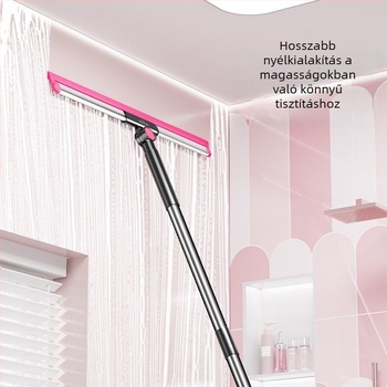 Kétszintes varázsseprű fürdőszobai padló tisztítására, forgó szilikon squeegee-fej