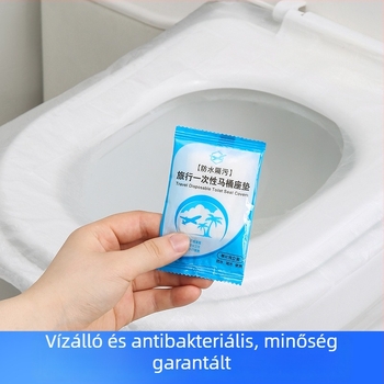 Egyszer használatos, vízálló vécéülőke fedő, kismama ülőpárna, utazási kellékek
