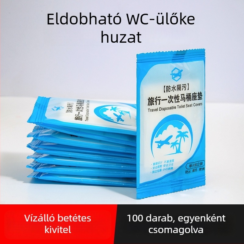 Egyszer használatos, vízálló vécéülőke fedő, kismama ülőpárna, utazási kellékek