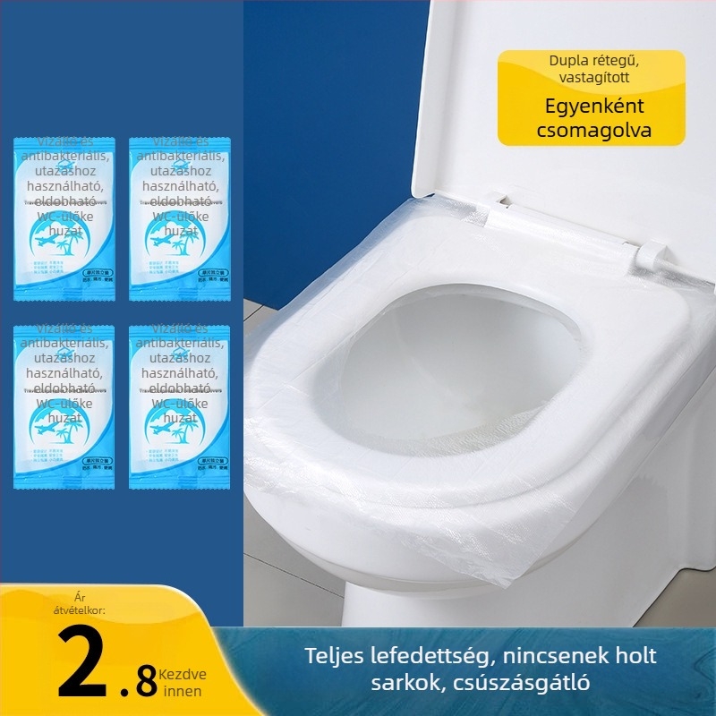Egyszer használatos, vízálló vécéülőke fedő, kismama ülőpárna, utazási kellékek
