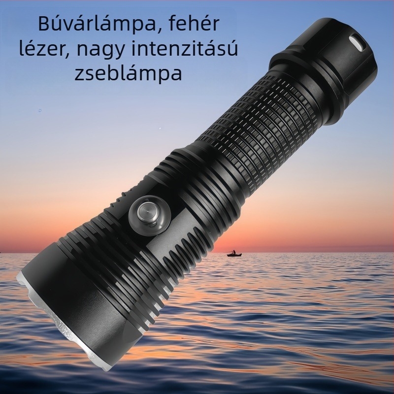 P70 búvár LED-lámpa, nagy fényerő, fókusz 26800, vízálló, 26650-es akkumulátorral, éjszakai merüléshez és víz– és szárazföldi használathoz