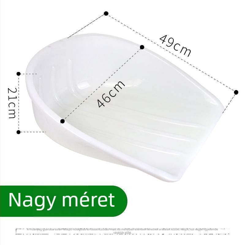 Műanyag porlapát, vastított, nagy méretű, otthonra és kertbe