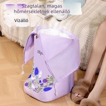 Hordozható otthoni lábfürdő kád, mély, összecsukható, vádlivonalig szigetelve