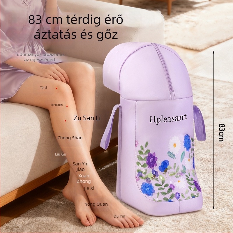 Hordozható otthoni lábfürdő kád, mély, összecsukható, vádlivonalig szigetelve