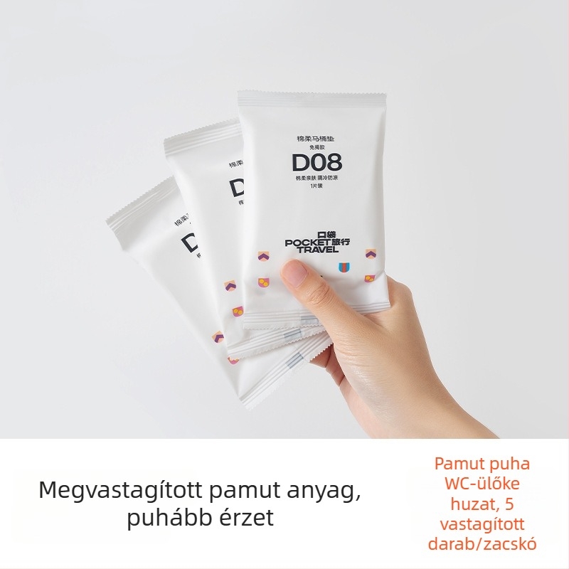 Pocket Travel Egyszer használatos vízálló vécéülőke – pamut, hordozható, szállodai és szülés utáni használatra