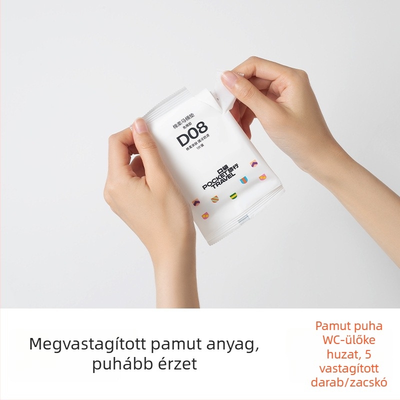 Pocket Travel Egyszer használatos vízálló vécéülőke – pamut, hordozható, szállodai és szülés utáni használatra