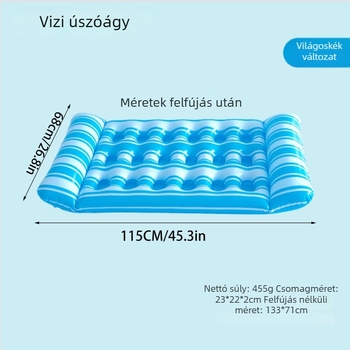 Felnőtteknek szóló PVC hordozható felfújható vízágy 18 rekesszel – medence és kültéri használatra