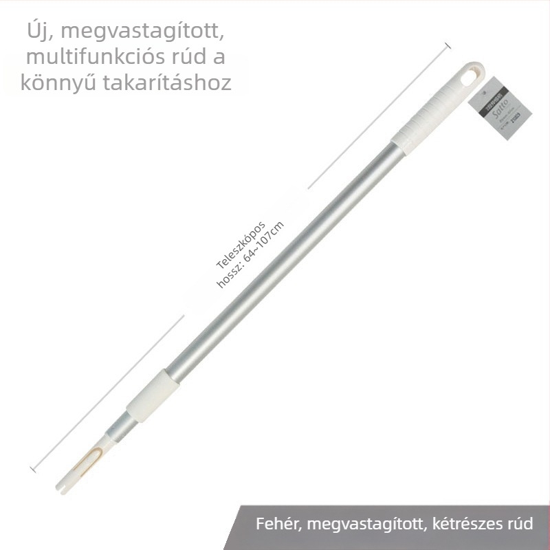 Fejlesztett megerősített mopnyél könnyű lapos felmosóhoz – cserélhető fej a padló tisztításához