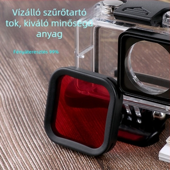 Piros és lila szűrőkészlet DJI Osmo Action vízálló tokhoz