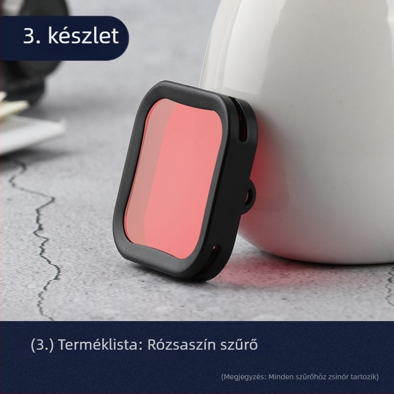 Piros és lila szűrőkészlet DJI Osmo Action vízálló tokhoz