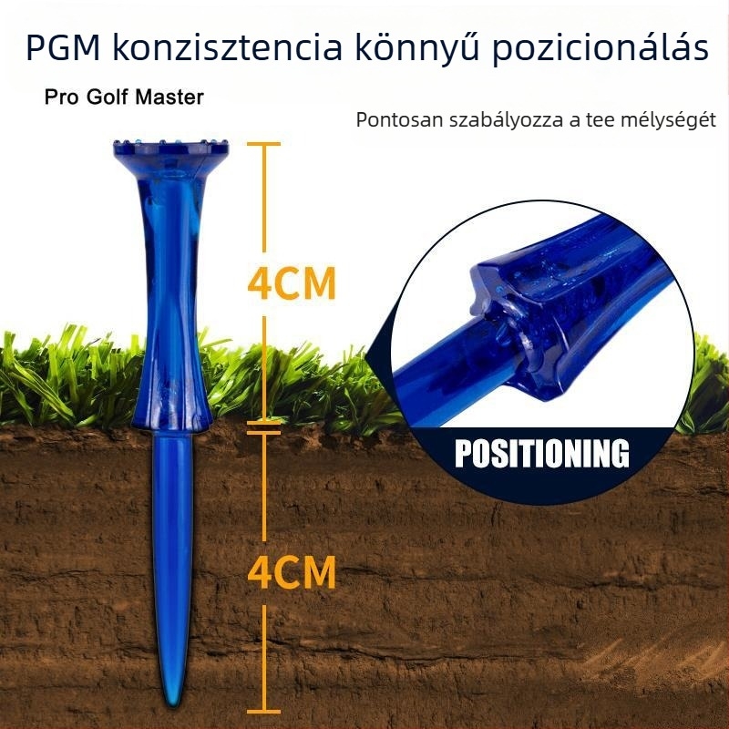 PGM Golf Tee – Versenyre tervezett golf tee, fej 8 pontú koronával, tartós, 20 db/doboz