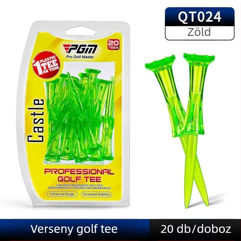 PGM Golf Tee – Versenyre tervezett golf tee, fej 8 pontú koronával, tartós, 20 db/doboz