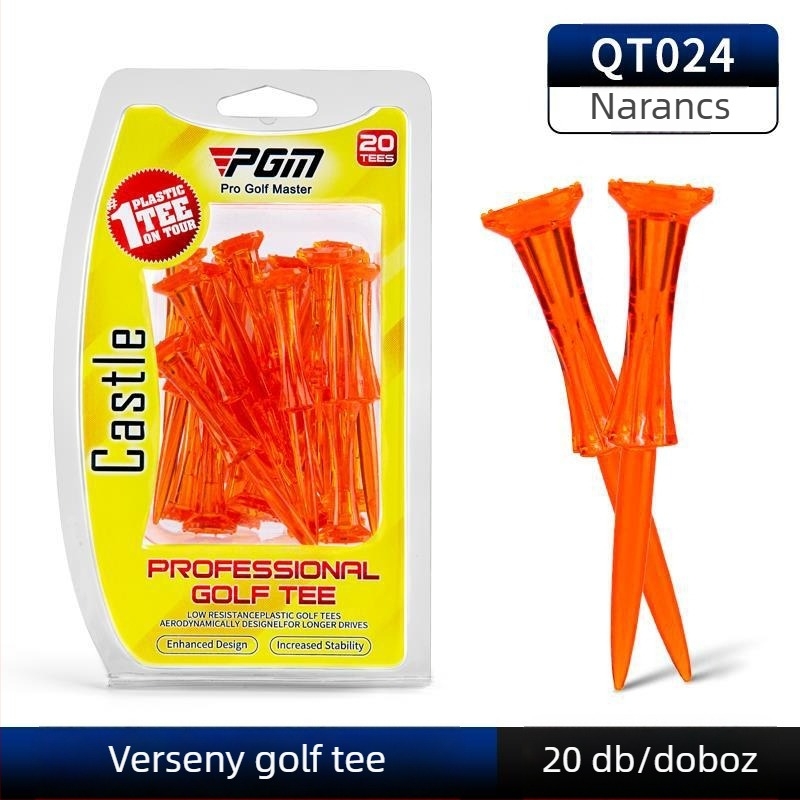 PGM Golf Tee – Versenyre tervezett golf tee, fej 8 pontú koronával, tartós, 20 db/doboz