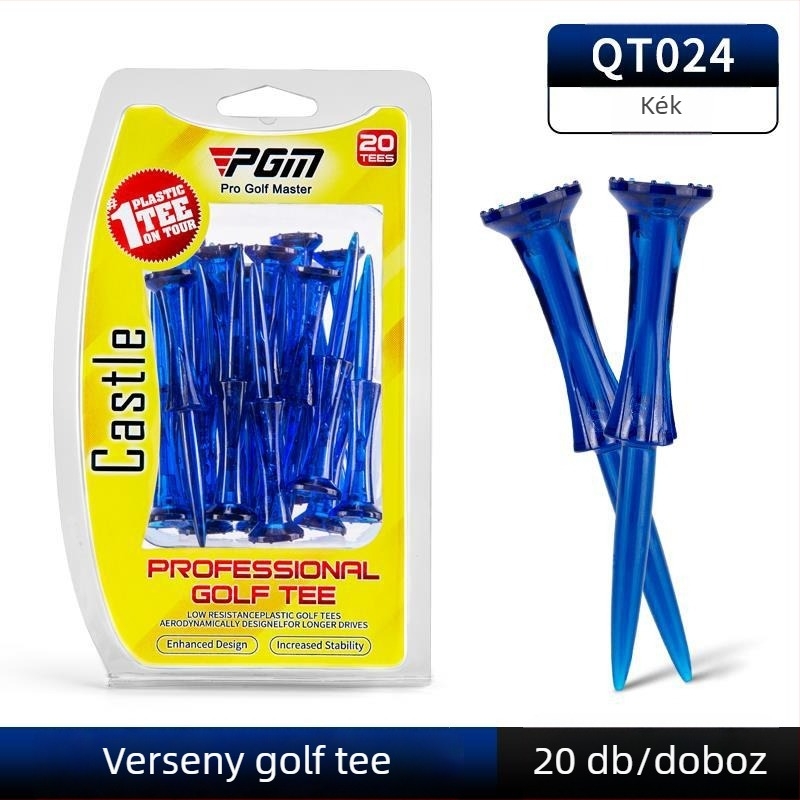 PGM Golf Tee – Versenyre tervezett golf tee, fej 8 pontú koronával, tartós, 20 db/doboz