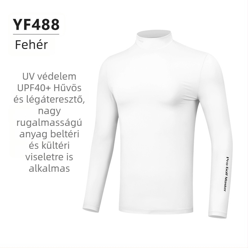 PGM golf ruházat férfiaknak — napvédő felső, Ice Silk hosszú ujjú, UV védelem, hűsítő és légáteresztő, magas rugalmasság sporthoz