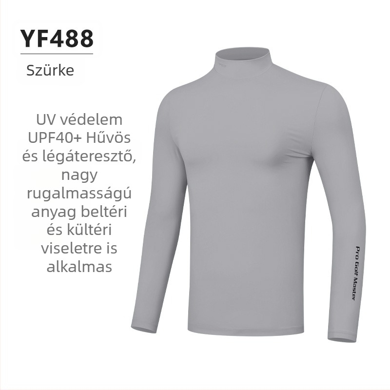 PGM golf ruházat férfiaknak — napvédő felső, Ice Silk hosszú ujjú, UV védelem, hűsítő és légáteresztő, magas rugalmasság sporthoz