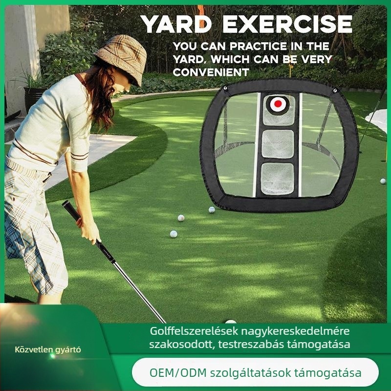 Golf edzés háló, összecsukható beltérre és kültérre, háromréteg elfogó háló