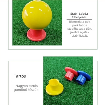 Műanyag golf tee puha gumiból készült, tüskével tartóval