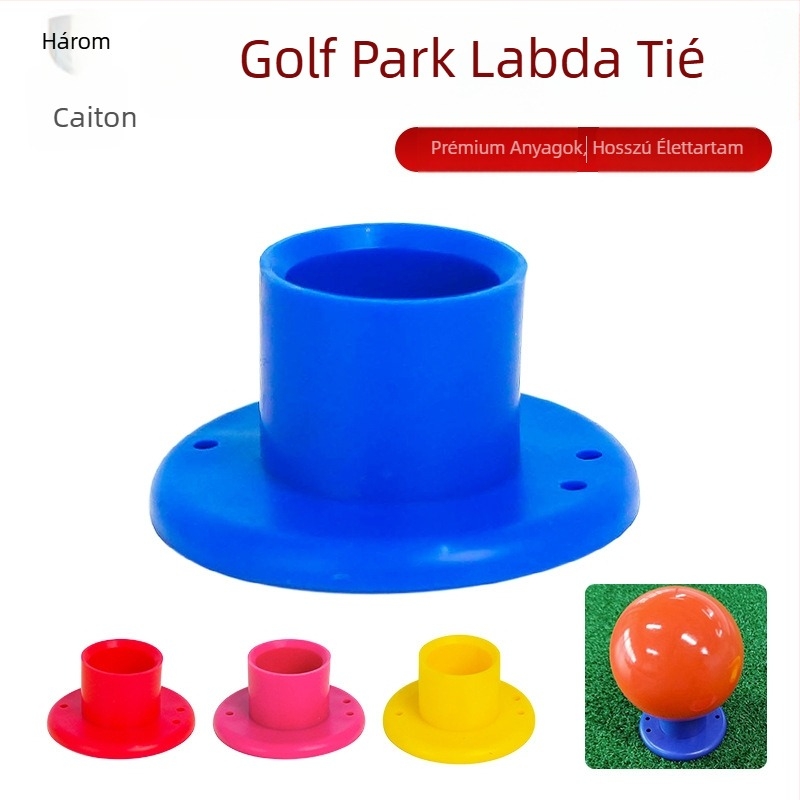 Műanyag golf tee puha gumiból készült, tüskével tartóval