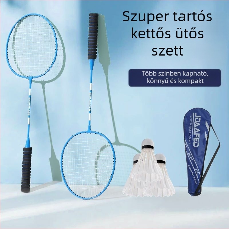 Felnőttek és fiatalok számára magas rugalmasságú tollaslabda rakéta, autentikus és tartós, támadó stílusú, edzőlabda belefoglalva