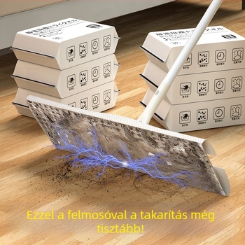 Elektrostatikus porszedő papírmopp – egyszer használatos, lapos mop otthoni tisztításra