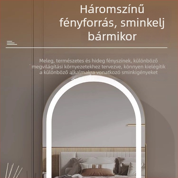 Asztali sminktükör LED világítással, intelligens, új szépség tükör a hálószobába