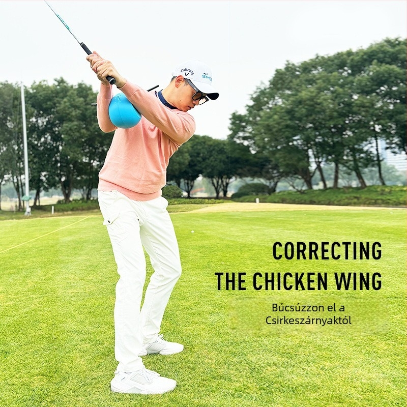 Golf swing edző a karok helyes háromszögének megőrzésére